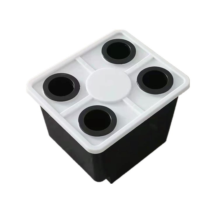 Hydroponic Square Bucket with 1 / 2 / 4-Hole Lid