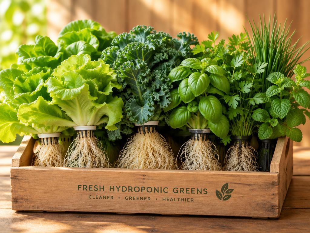 Hydroponic Greens (lettuce, kale, herbs)